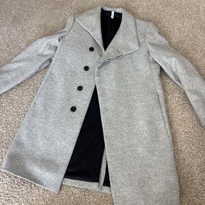 Zara Men's Light Gray Trench Coat
